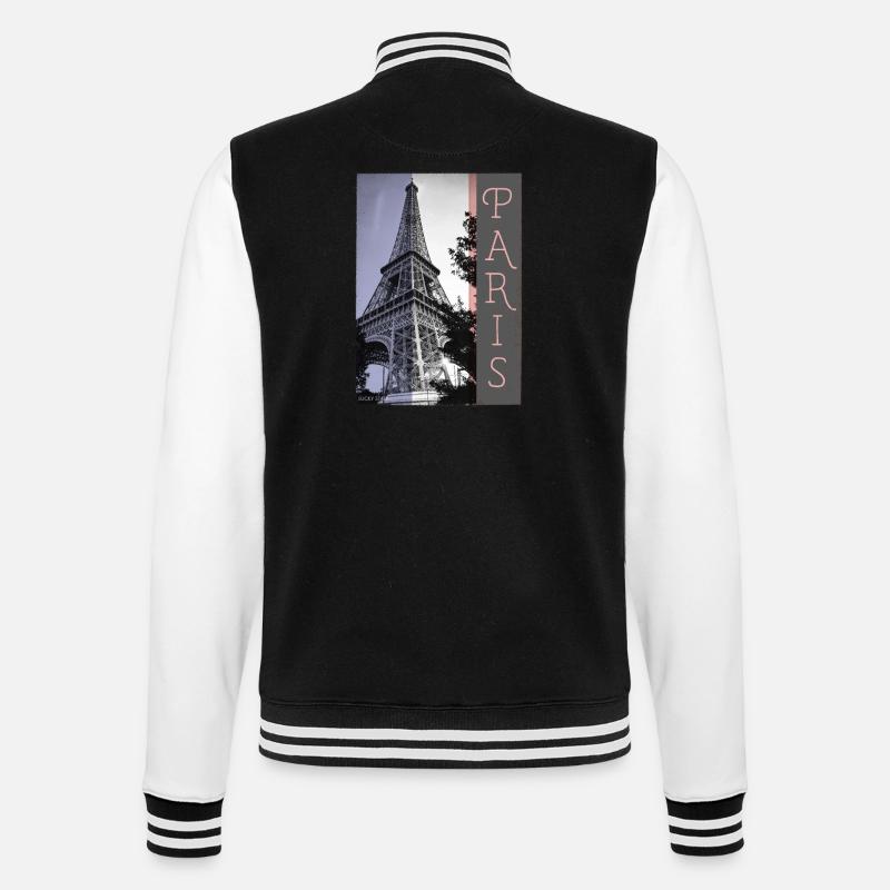 Paris Tour Eiffel - Paris - Veste Teddy - noir/blanc