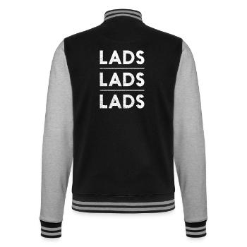 LADS LADS LADS - College-Sweatjacke - Schwarz/Grau meliert - Hinten - Marisol (170cm)