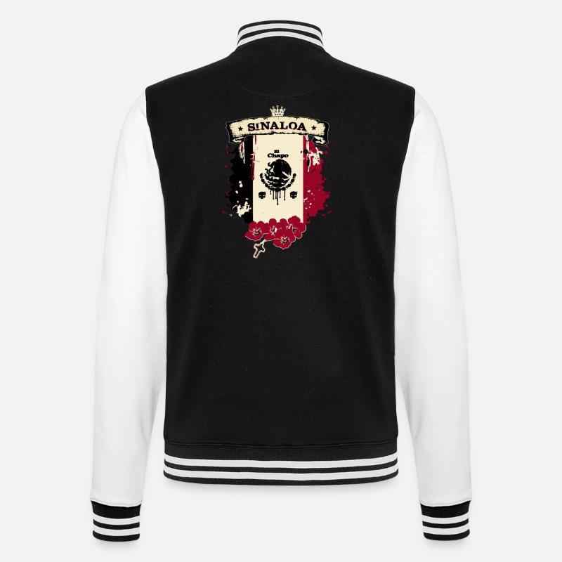 Sinaloa Mexico - College-Sweatjacke - Schwarz/Weiß
