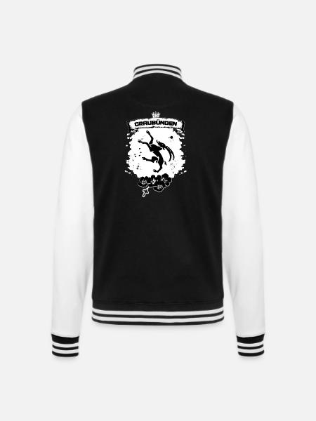 Graubünden - College-Sweatjacke - Schwarz/Weiß