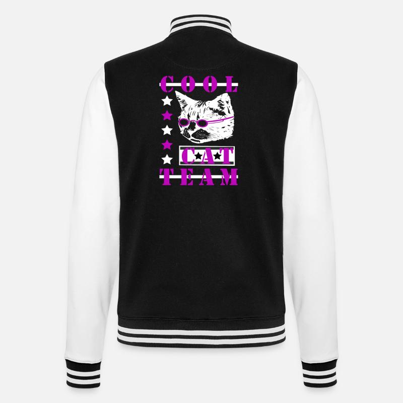 Colles Cat Team - College Sweat Jacket - black/white