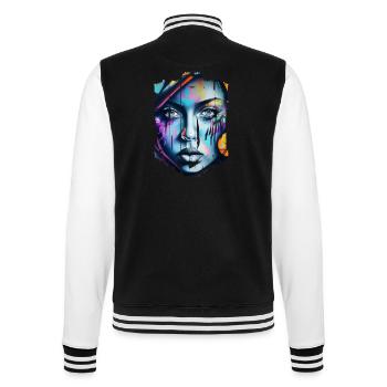 Graffiti Street Art Spray Colors Cool Artist Retro - College Sweat Jacket - black/white - Back - Marisol (170cm)