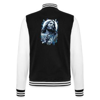 Jésus Bible Religion Chrétienne Croix Chrétienne Chrétienne - Veste Teddy - noir/blanc - Dos - Marisol (170cm)