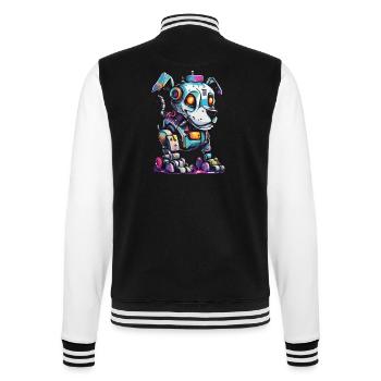 Roboter Tier / KI / Mechanisierte Tiere / Comic - College-Sweatjacke - Schwarz/Weiß - Hinten - Marisol (170cm)