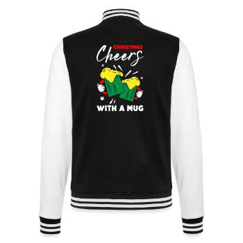 Christmas Cheers With A Mug - College Sweat Jacket - black/white - Back - Marisol (170cm)