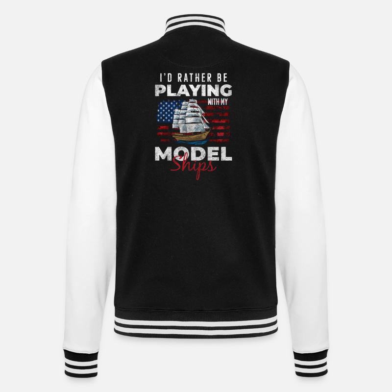Ship Model Builder Shipping - College Sweat Jacket - black/white