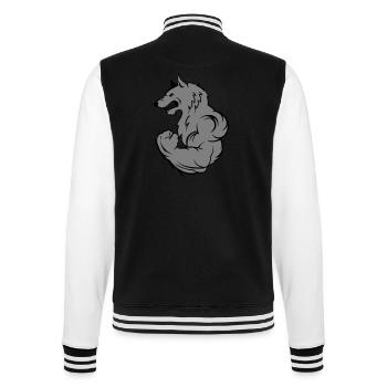 Strong Wolf - College Sweat Jacket - black/white - Back - Marisol (170cm)