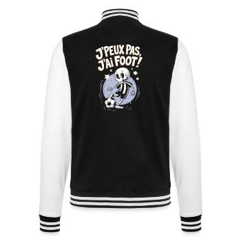 Je peux pas j'ai foot ! - Veste Teddy - noir/blanc - Dos - Marisol (170cm)