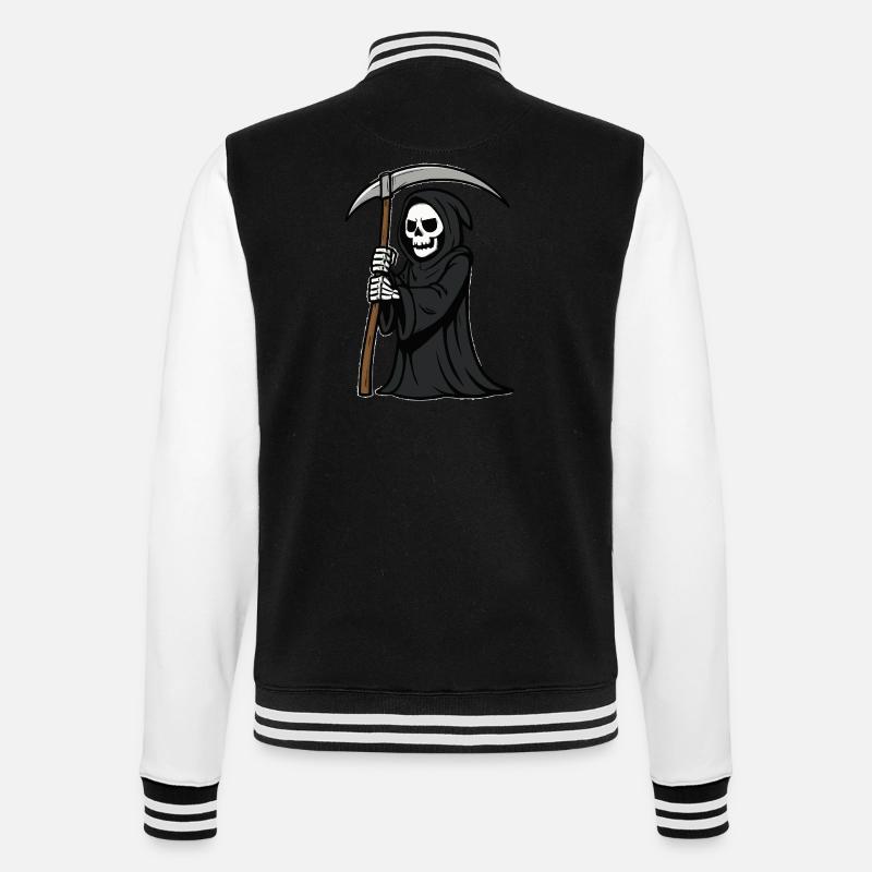Grim Reaper Comic - College Sweat Jacket - black/white