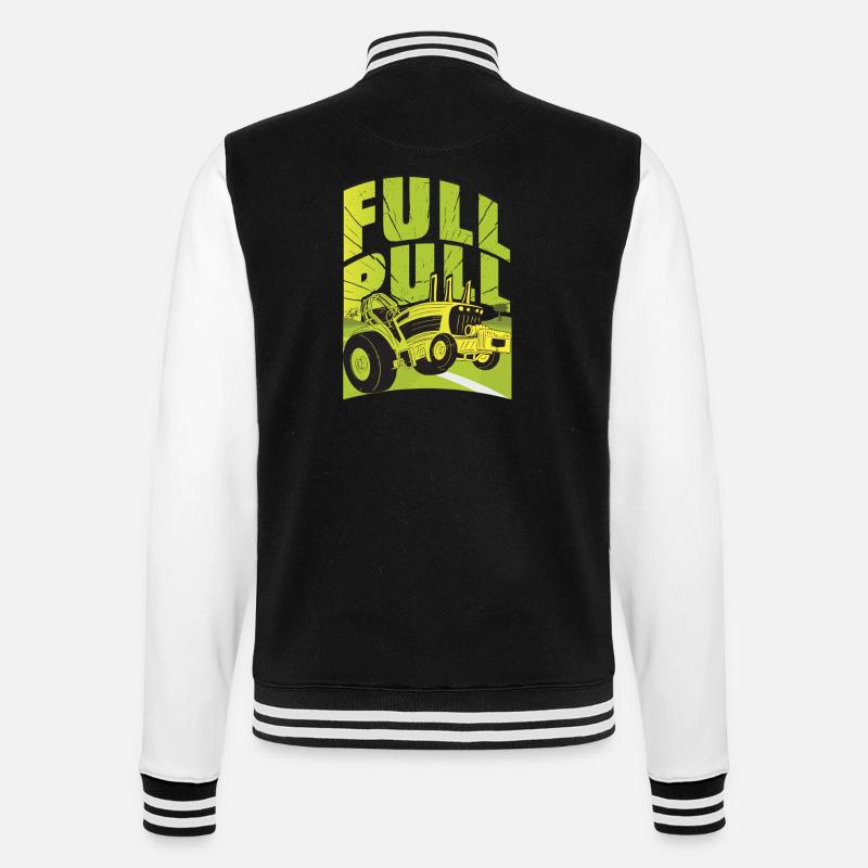 Tractor Pulling - College Sweat Jacket - black/white