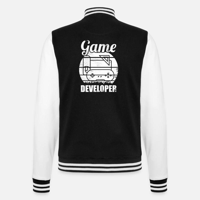 Games Developer - College Sweat Jacket - black/white
