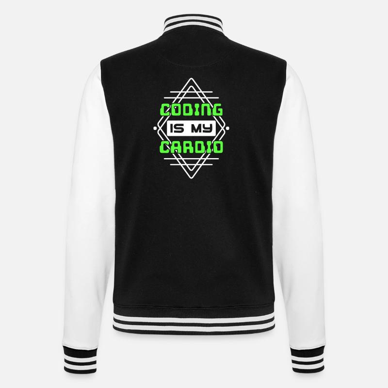 Developer Statement Code Skripting Webentwickler - College-Sweatjacke - Schwarz/Weiß