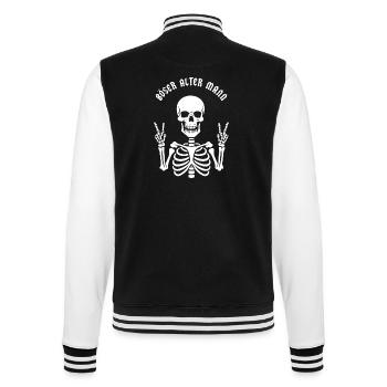 Böser alter Mann - College-Sweatjacke - Schwarz/Weiß - Hinten - Marisol (170cm)