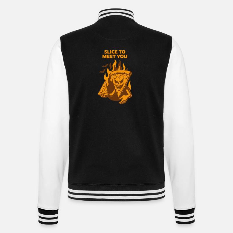 Devilish Pizza - Slice pour vous rencontrer - Veste Teddy - noir/blanc