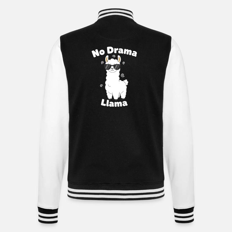 Pas de drame lama - Veste Teddy - noir/blanc