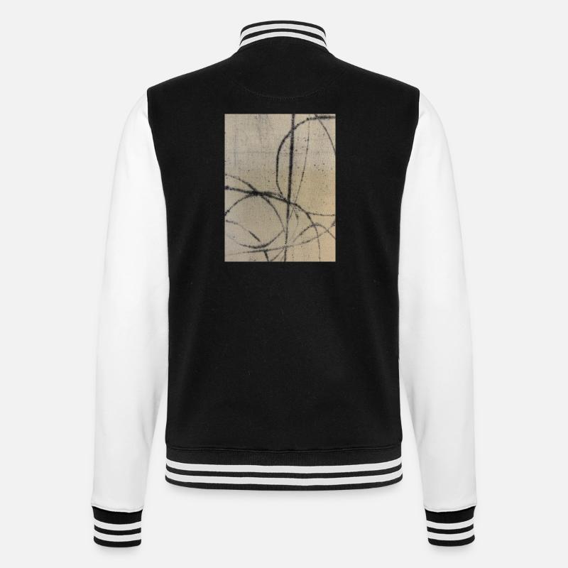 Art abstrait sur pull - Veste Teddy - noir/blanc