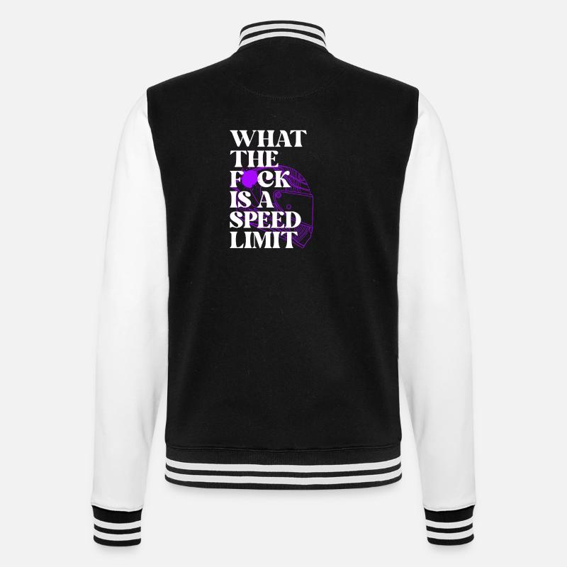 Auto - College-Sweatjacke - Schwarz/Weiß