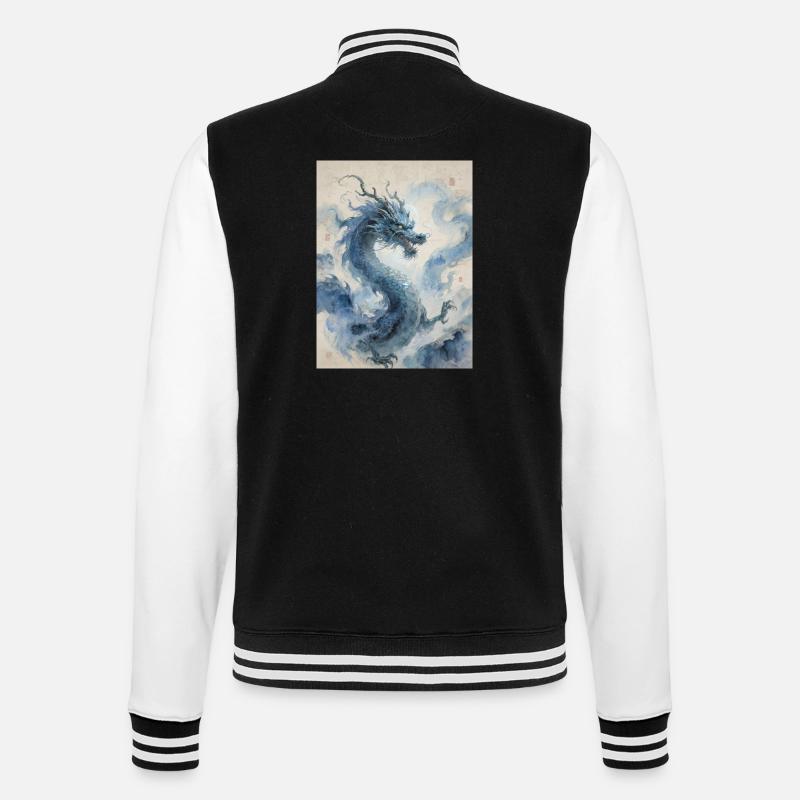 L'Apothéose Céleste : Dragon Bleu – Infinité - Veste Teddy - noir/blanc