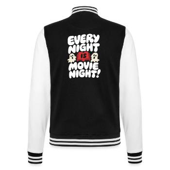 Chaque soir, c’est la soirée cinéma des fantômes - Veste Teddy - noir/blanc - Dos - Marisol (170cm)