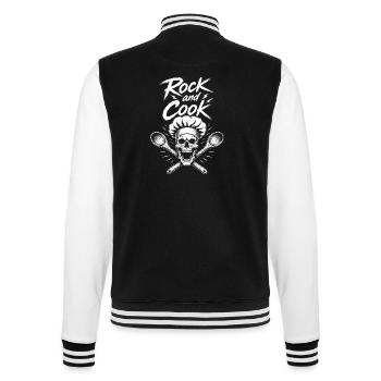 Rock and Cook Skull Chef - College Sweat Jacket - black/white - Back - Marisol (170cm)