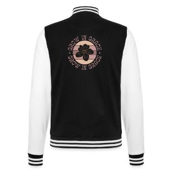 Wachse in Gnade - College-Sweatjacke - Schwarz/Weiß - Hinten - Marisol (170cm)