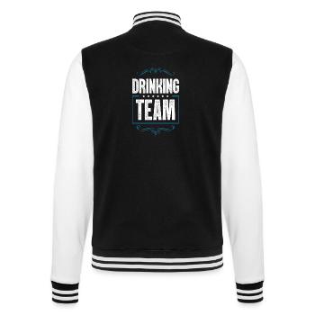 Drinking Crew - College-Sweatjacke - Schwarz/Weiß - Hinten - Marisol (170cm)