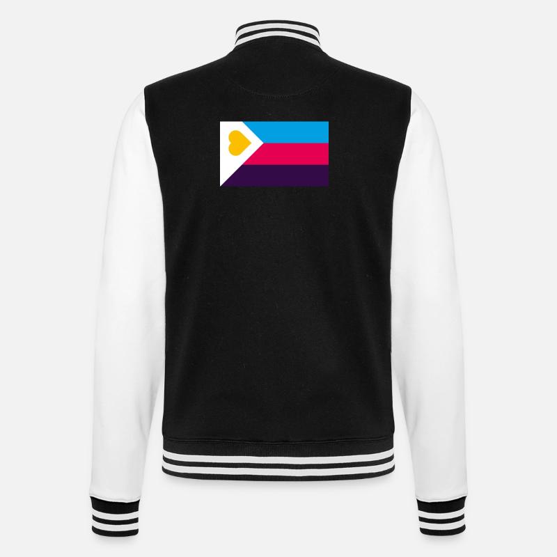 polyamouröse NEW Pride Flagge - College-Sweatjacke - Schwarz/Weiß