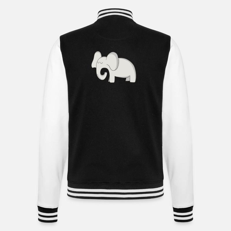 Eléphant - Veste Teddy - noir/blanc