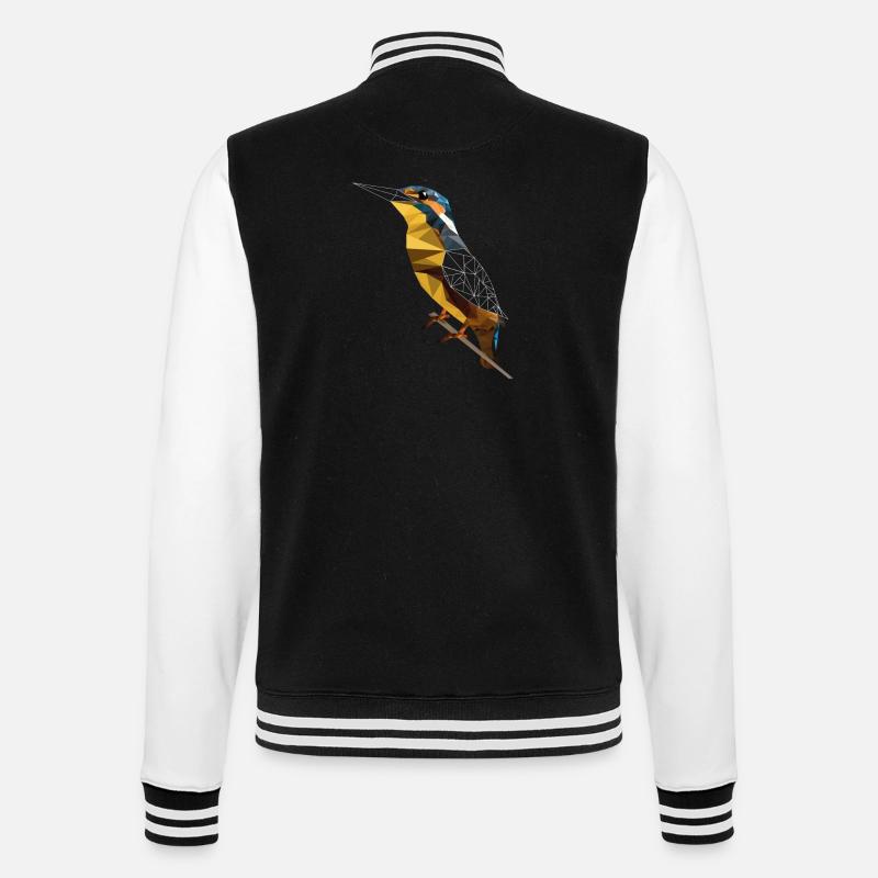 Eisvogel - College-Sweatjacke - Schwarz/Weiß