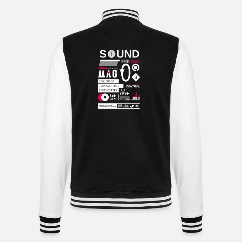 soundcontrol - College-Sweatjacke - Schwarz/Weiß