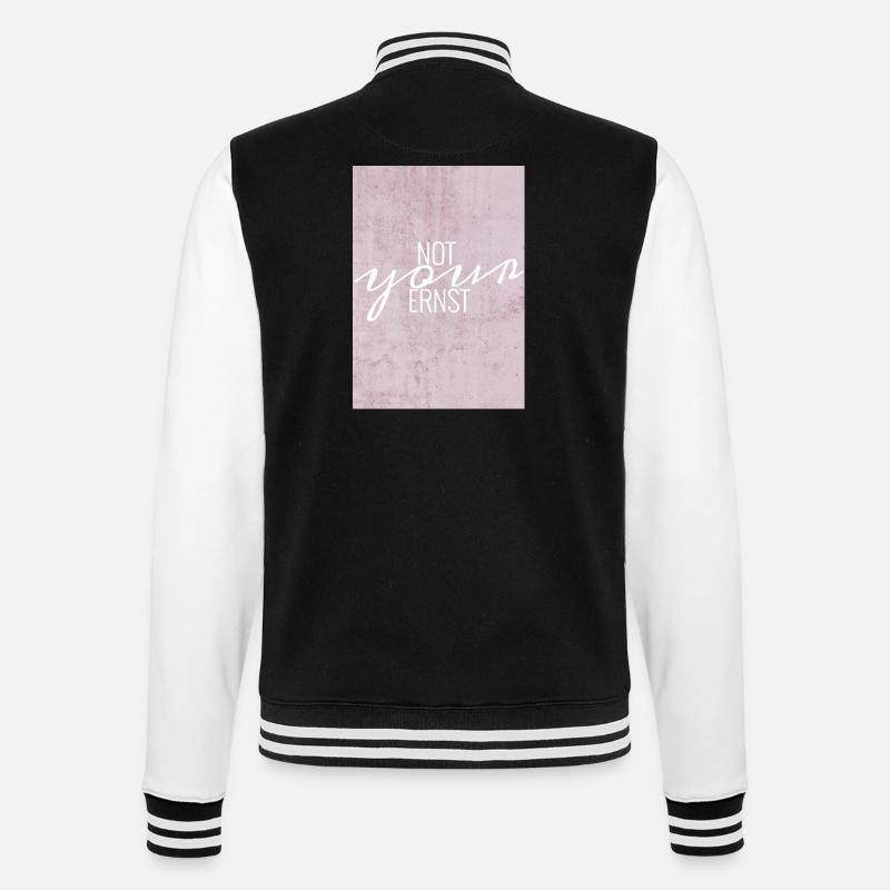ernst - College-Sweatjacke - Schwarz/Weiß