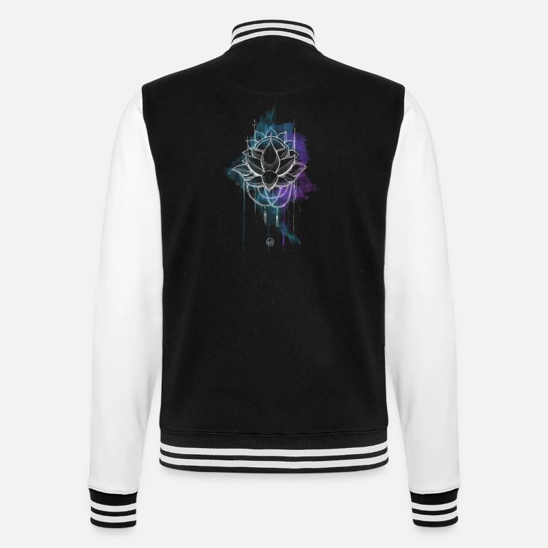 mandala solstice d'été - Veste Teddy - noir/blanc