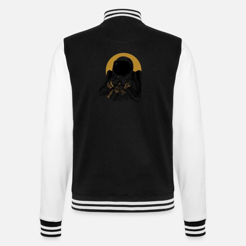 Space Dee Jay - College Sweat Jacket - black/white