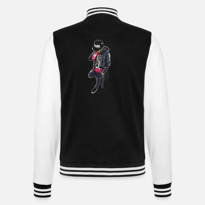 Cooles Zombie Swag Geschenk - College-Sweatjacke - Schwarz/Weiß