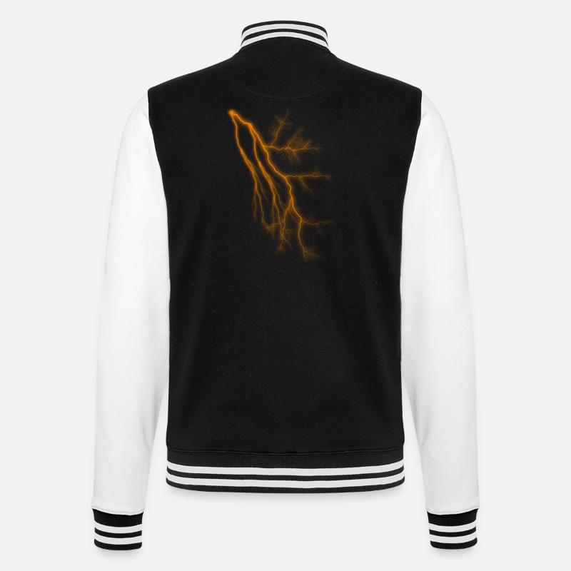 Lightning - College Sweat Jacket - black/white