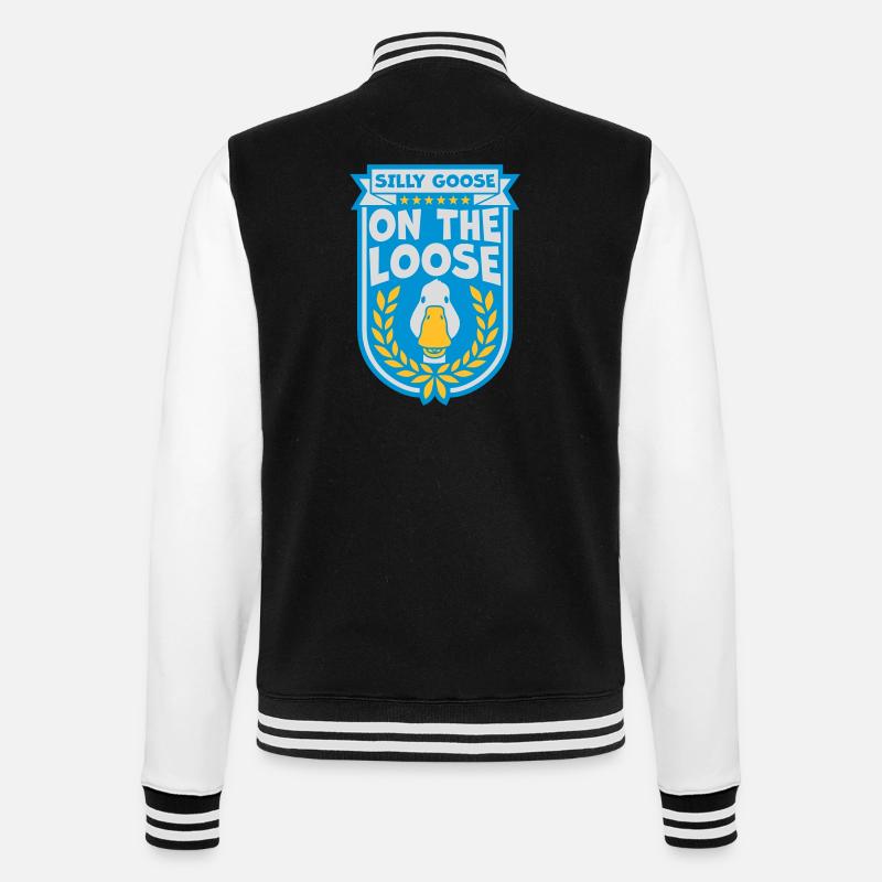 goose on the loose - College-Sweatjacke - Schwarz/Weiß