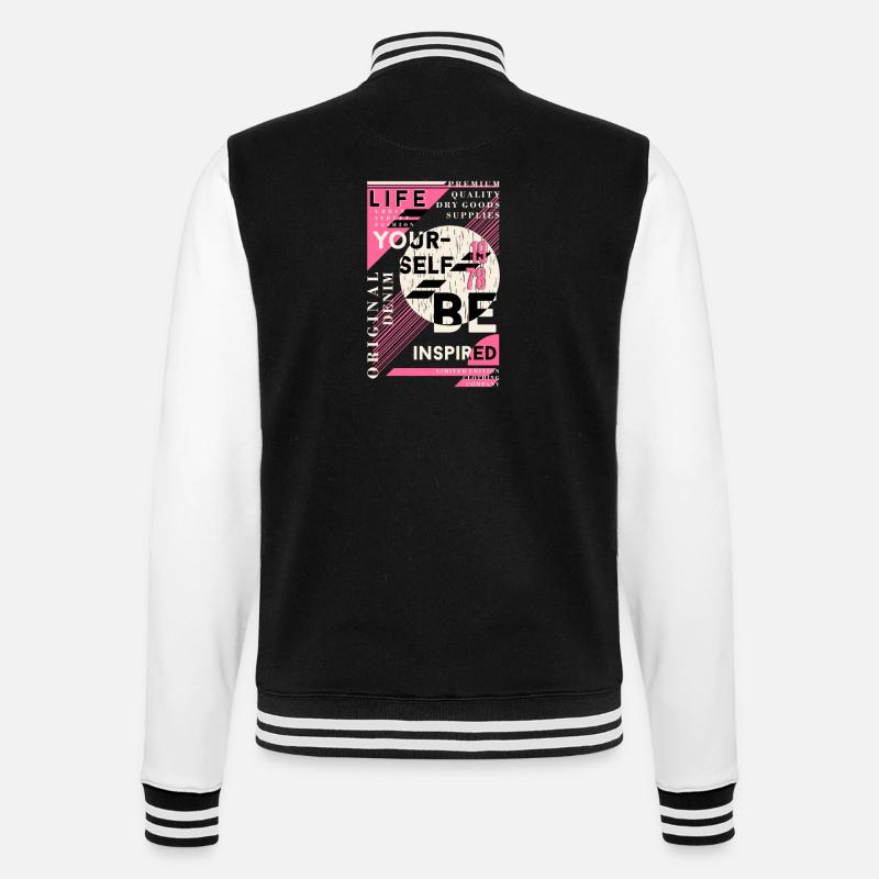 BE inspired - Veste Teddy - noir/blanc