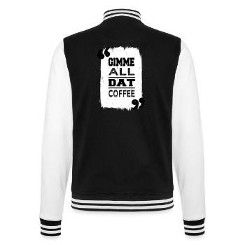 bday gift idea present idea cool coffeebean - College-Sweatjacke - Schwarz/Weiß - Hinten - Marisol (170cm)