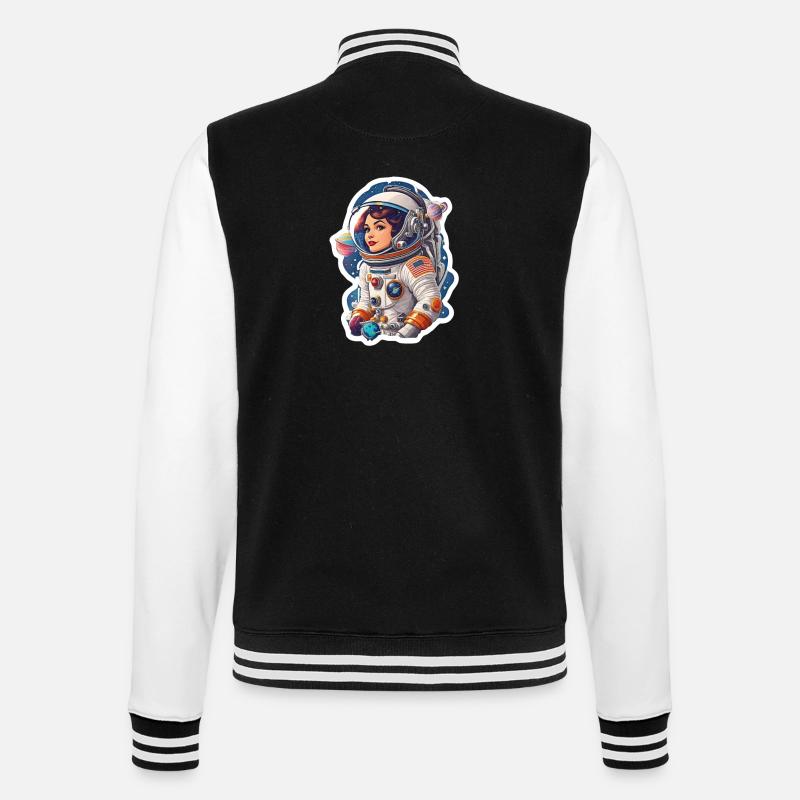 Femme astronaute de l’espace princesse rebelle - Veste Teddy - noir/blanc
