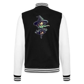 Halloween design cute witch - College Sweat Jacket - black/white - Back - Marisol (170cm)