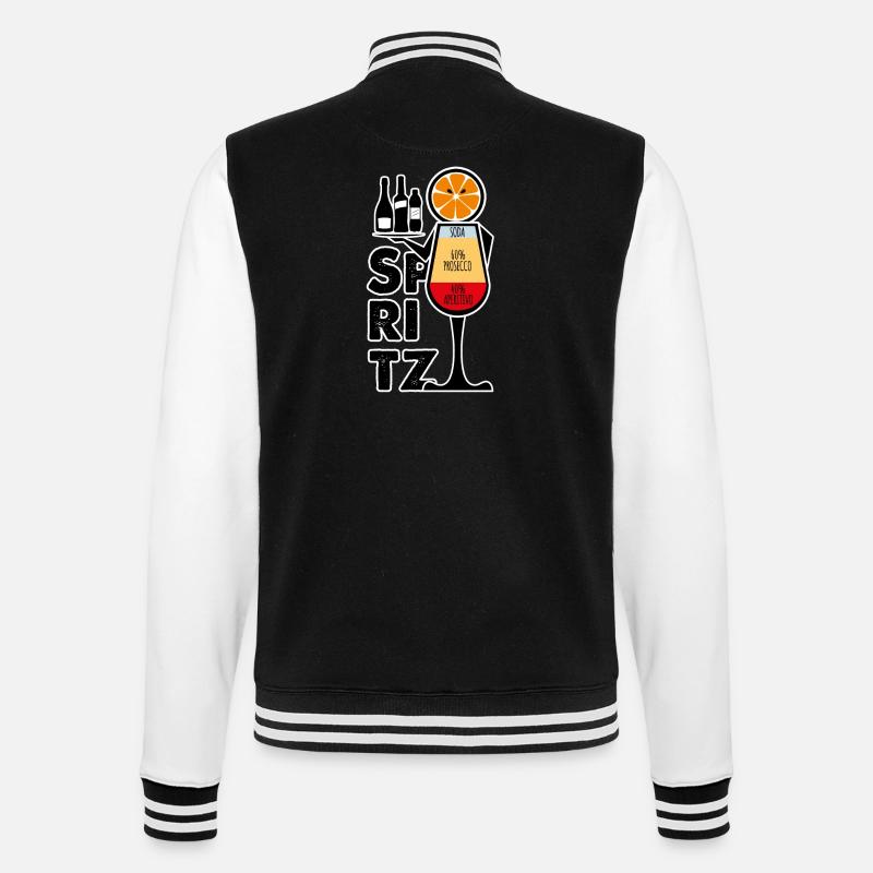 Kellner? Ein Spritz! - College-Sweatjacke - Schwarz/Weiß