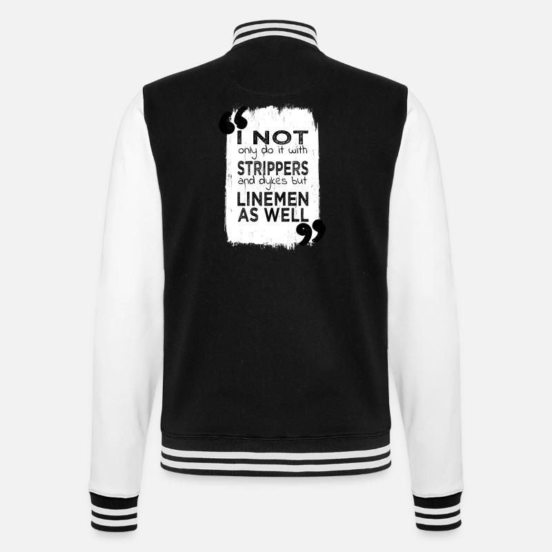 electronics training electrician prop - College Sweat Jacket - black/white