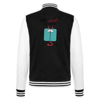 Devil Makes Scales - College Sweat Jacket - black/white - Back - Marisol (170cm)