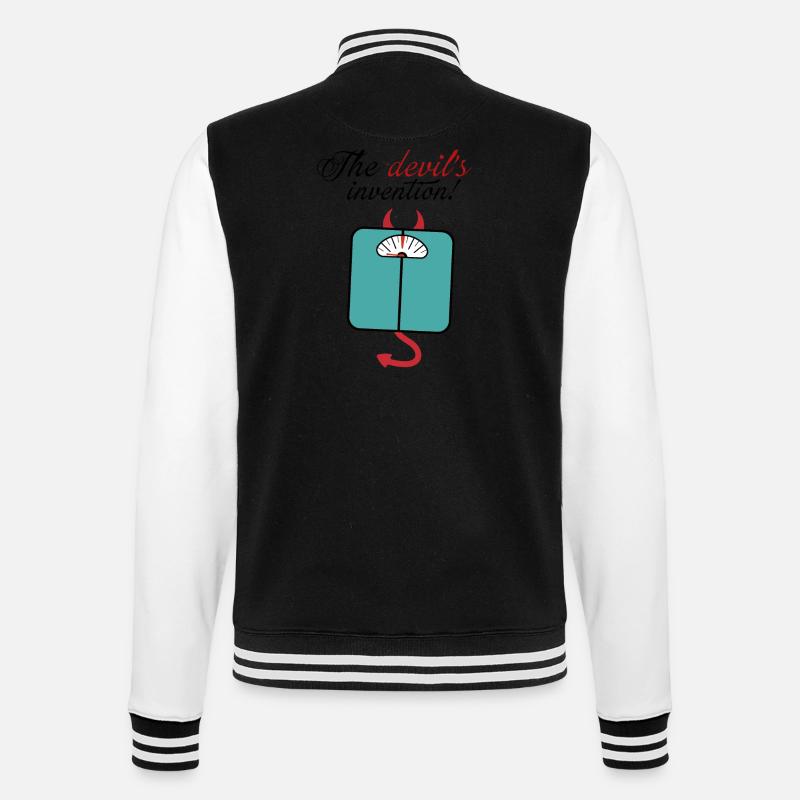 Devil Makes Scales - College Sweat Jacket - black/white