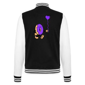 donut comic herz - College-Sweatjacke - Schwarz/Weiß - Hinten - Marisol (170cm)