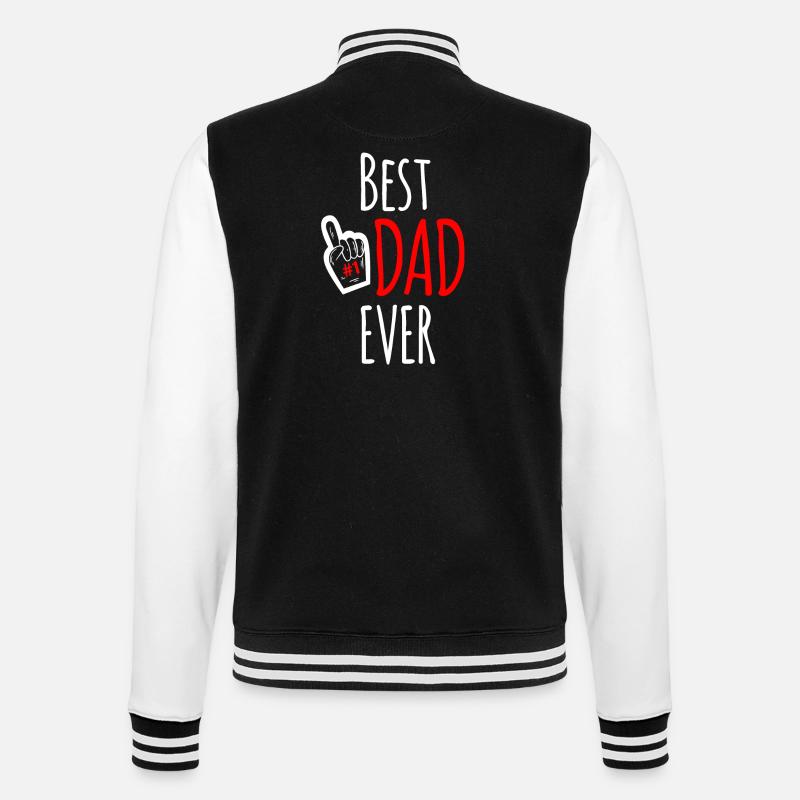 Best Dad Ever - College Sweat Jacket - black/white
