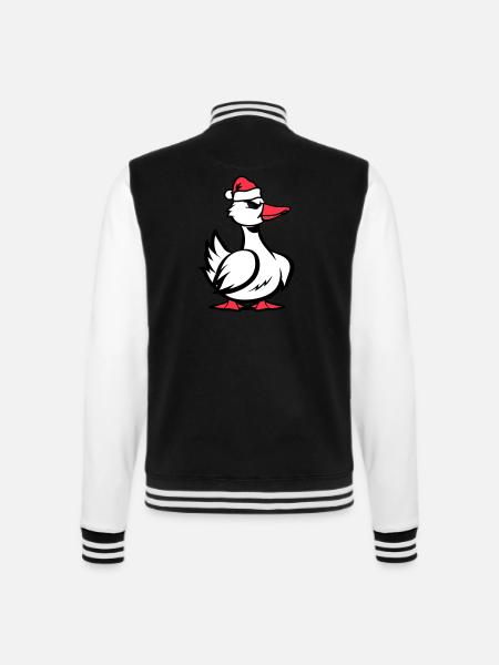Duck Comic Christmas - College Sweat Jacket - black/white