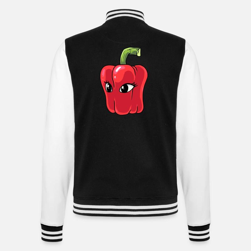 Paprika Chilli Pepperoni Spice - College Sweat Jacket - black/white