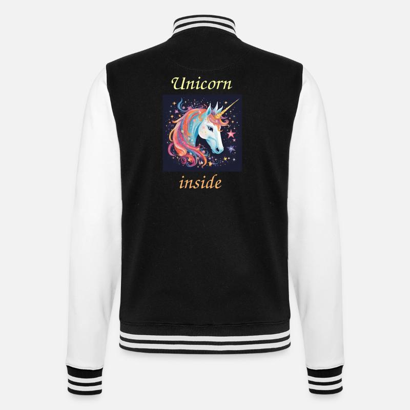 unicorninside - College-Sweatjacke - Schwarz/Weiß