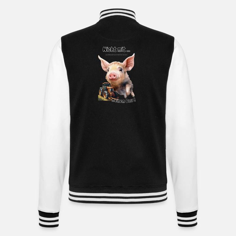 Bauern Protest Shirts und Accessoires - College-Sweatjacke - Schwarz/Weiß